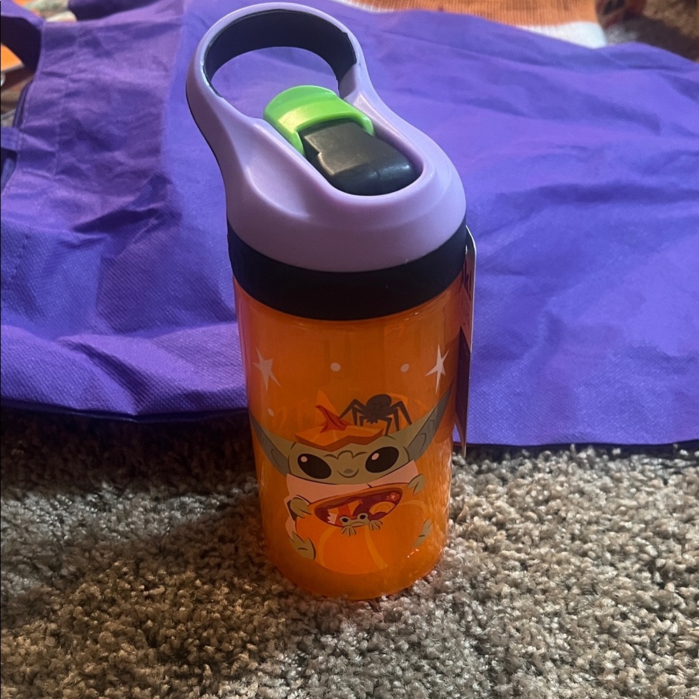 ZAK! Vibrant Orange and Purple Kids Water Bottle